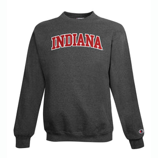 Indiana Applique Powerblend Crewneck - Charcoal Heather