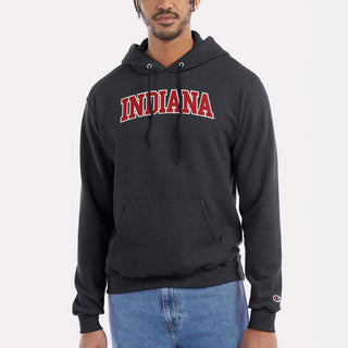 Indiana Applique Powerblend Hoodie - Charcoal Heather