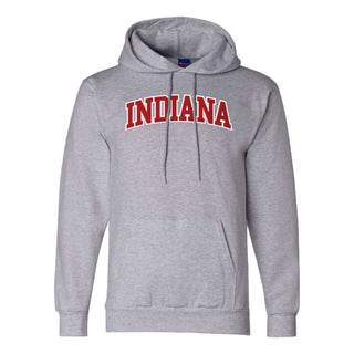 Indiana Applique Powerblend Hoodie - Light Steel