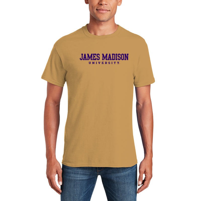 James Madison Basic Block T-Shirt - Old Gold