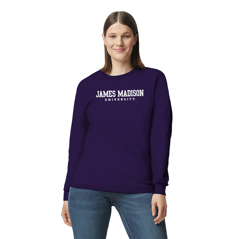 James Madison Basic Block Long Sleeve - Purple