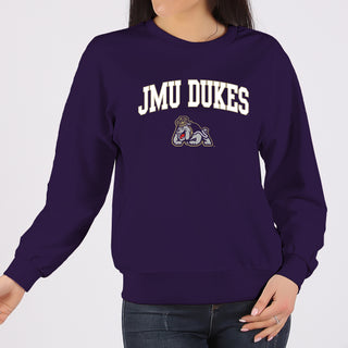 James Madison Arch Logo Crewneck - Purple