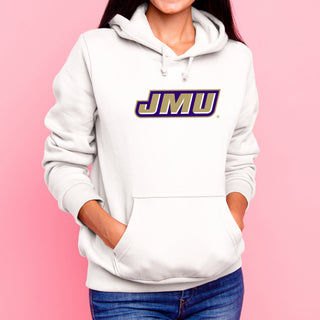 James Madison Primary Logo Hoodie - White