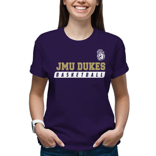 James Madison Basketball Slant T-Shirt - Purple