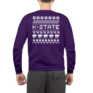 Kansas State Holiday Sweater Crewneck - Purple