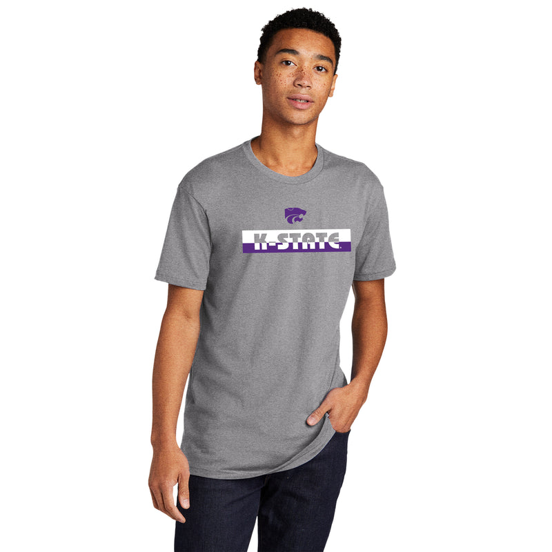 K-State Split Bar NLA T-Shirt - Heather Grey