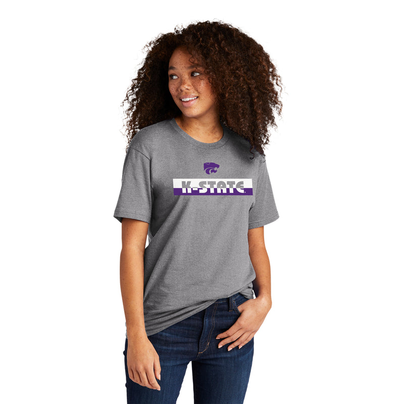 K-State Split Bar NLA T-Shirt - Heather Grey