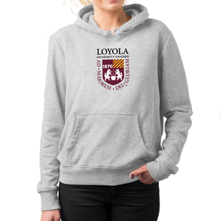 Loyola University Chicago Ramblers Institutional Logo Hoodie - Sport Grey