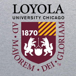 Loyola University Chicago Ramblers Institutional Logo Hoodie - Sport Grey