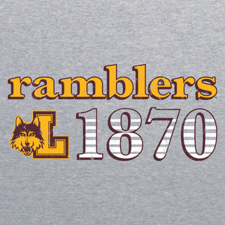 Loyola University Chicago Ramblers Throwback Year Stripe Heavy Blend Hoodie - Sport Grey