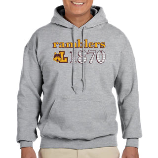 Loyola University Chicago Ramblers Throwback Year Stripe Heavy Blend Hoodie - Sport Grey