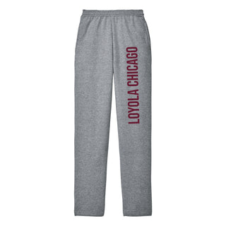 Loyola Chicago Ramblers Super Block Sweatpants - Sport Grey