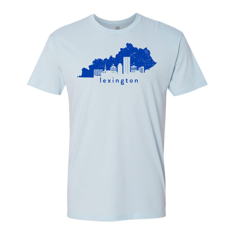 Lexington Kentucky State Skyline NLA Tee - Light Blue