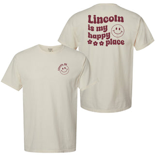 Lincoln Is My Happy Place CW T-Shirt - Parchment