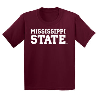 Mississippi State Basic Block Youth T-Shirt - Maroon