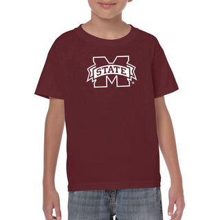 Mississippi State Bulldogs Primary Logo Youth T-Shirt - Maroon