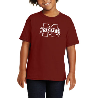 Mississippi State Bulldogs Primary Logo Youth T-Shirt - Maroon