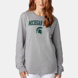 Champion Michigan State Arched Long Sleeve - Light Steel