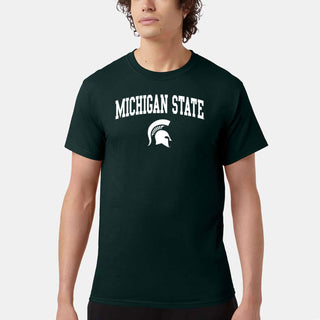 Champion Michigan State Arched Champion SS T-Shirt - Dark Green