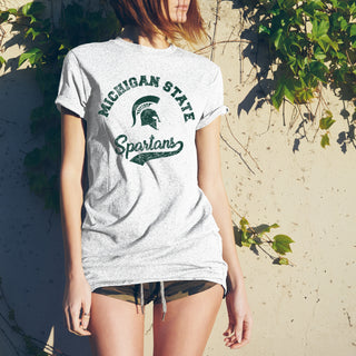 Michigan State Spartans Retro Script T-Shirt - Heather White