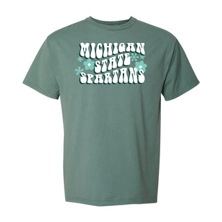 MSU Groove On CW Garment-Dyed T-Shirt - Cypress Green