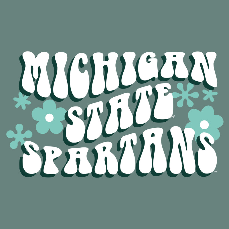 MSU Groove On CW Garment-Dyed T-Shirt - Cypress Green