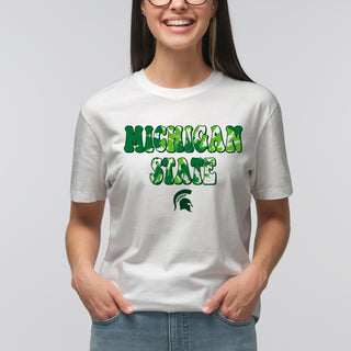 MSU Tie Dye Type T-Shirt - White