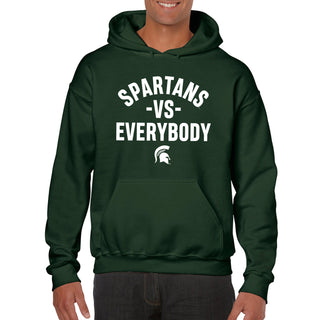 Michigan State Spartans Vs Everybody Hoodie - Forest