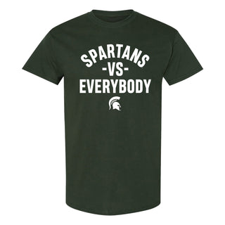 Michigan State Spartans Vs Everybody T-Shirt - Forest