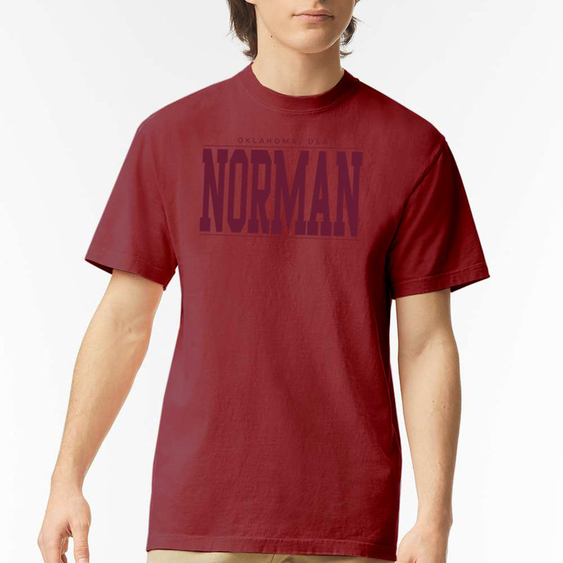 Norman Monotone Bold CC T-Shirt - Crimson