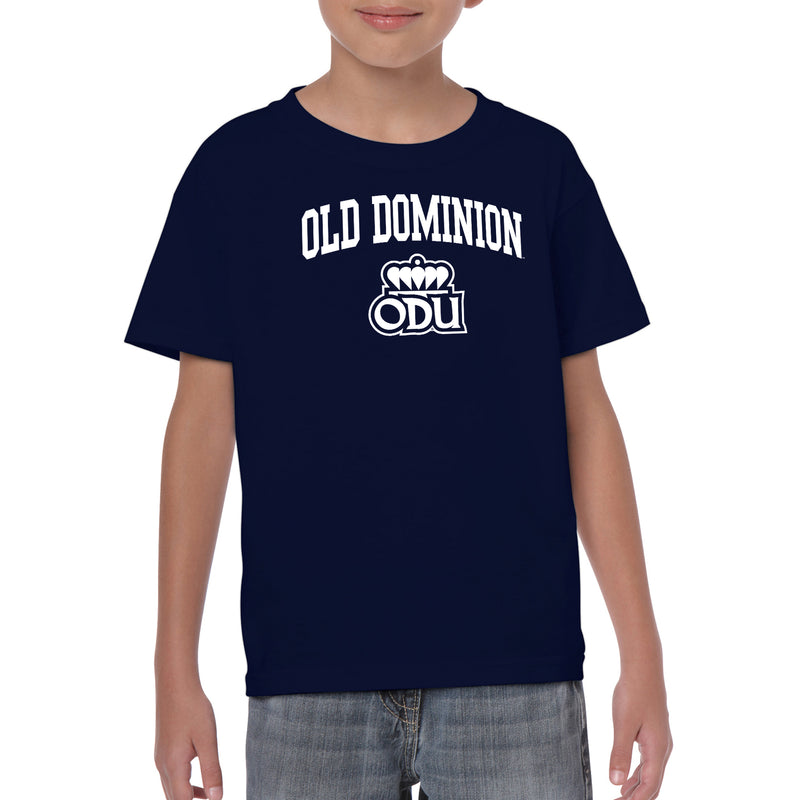 Old Dominion University Monarchs Arch Logo Youth Short Sleeve T Shirt - Navy
