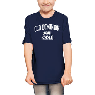 Old Dominion University Monarchs Arch Logo Youth Short Sleeve T Shirt - Navy