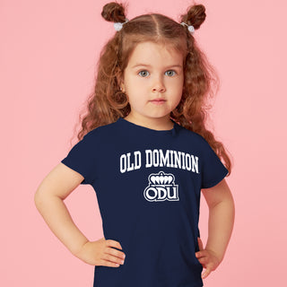 Old Dominion University Monarchs Arch Logo Toddler Short Sleeve T Shirt - Navy