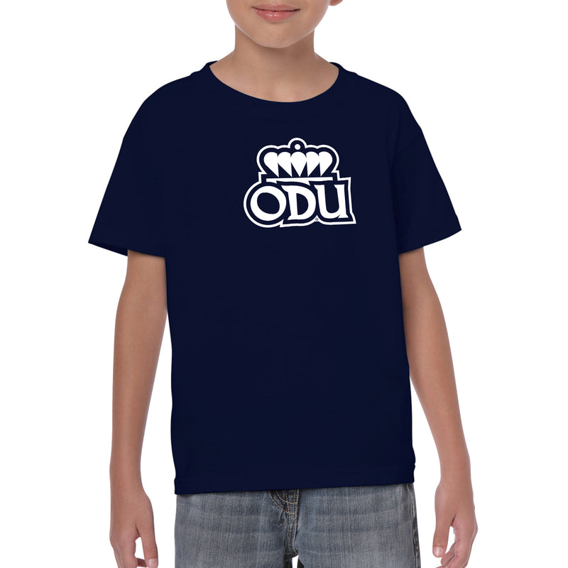 Old Dominion University Monarchs Primary Logo Youth Short Sleeve T Shirt - Navy