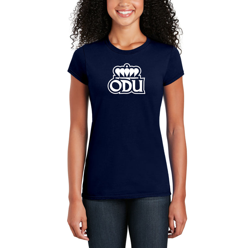 Old Dominion University Monarchs Primary Logo Womens Short Sleeve T Shirt - Navy
