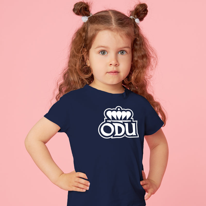 Old Dominion University Monarchs Primary Logo Toddler Short Sleeve T Shirt - Navy