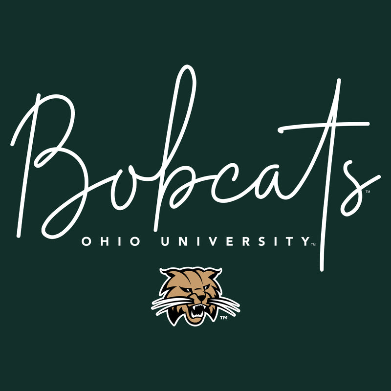 Ohio University Thin Script Womens T-Shirt - Forest