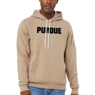 Purdue Basic Block Sponge Fleece Hoodie - Tan