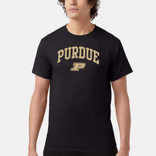 Purdue Arch Logo Champion SS T-Shirt - Black