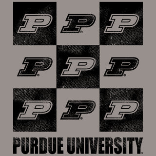 Purdue Checkerbox CW Garment-Dyed Crewneck - Concrete