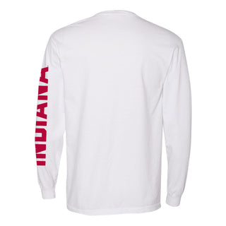 Indiana University Hoosiers Trident Long Sleeve Pocket Tee - White