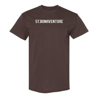 St. Bonaventure Bonnies Basic Block T Shirt - Dark Chocolate