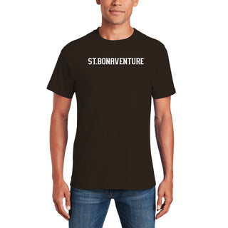 St. Bonaventure Bonnies Basic Block T Shirt - Dark Chocolate