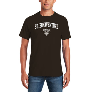 St. Bonaventure Bonnies Arch Logo T Shirt - Dark Chocolate