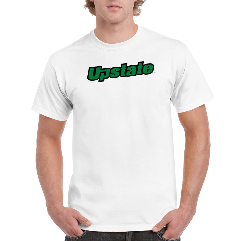 University of South Carolina Upstate Spartans Basic Block T-Shirt - White