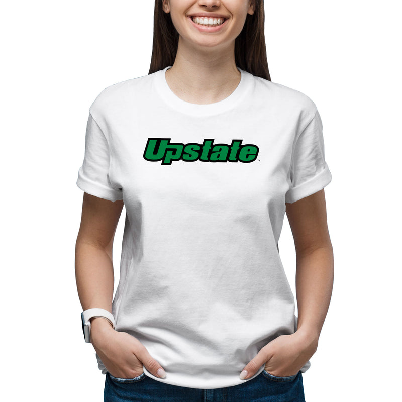 University of South Carolina Upstate Spartans Basic Block T-Shirt - White