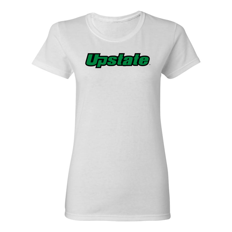 University of South Carolina Upstate Spartans Basic Block Womens T-Shirt - White