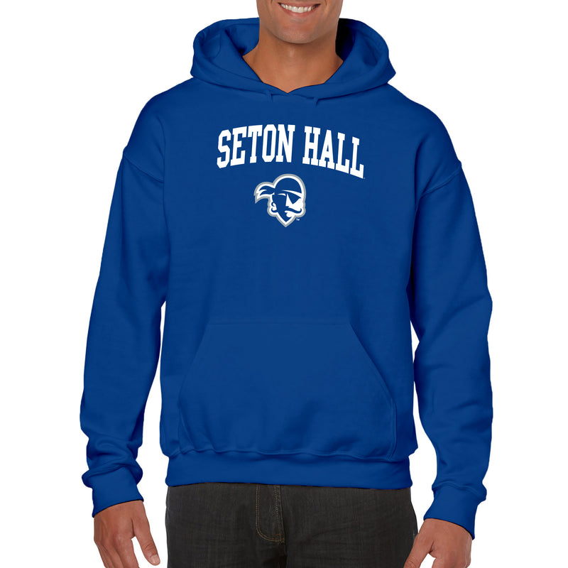 Seton Hall University Pirates Arch Logo Heavy Blend Hoodie - Royal