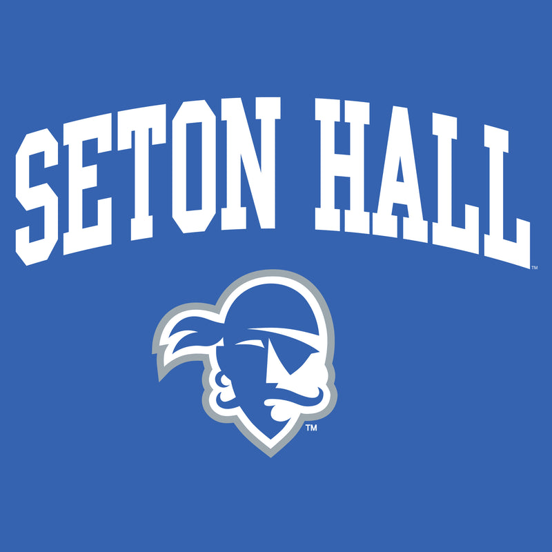 Seton Hall University Pirates Arch Logo Short Sleeve T Shirt - Royal