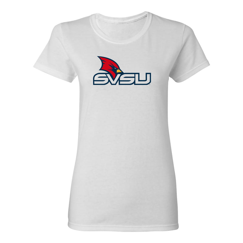 Saginaw Valley State SVSU Cardinals Primary Logo Womens T Shirt - White